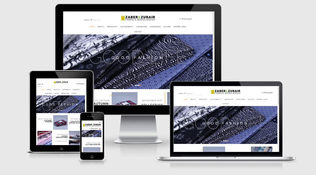 Corporate Website- Zaber & Zubair Fabrics