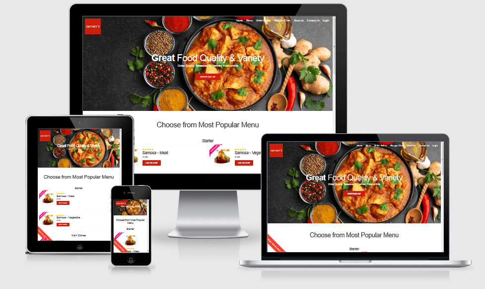 Corporate Website- Chutney's Restaurant London